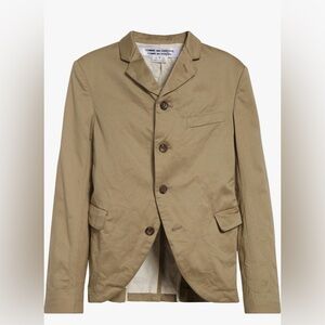 NWT Comme des Garçon Khaki Cotton Twill Blazer- XS - Made in Japan